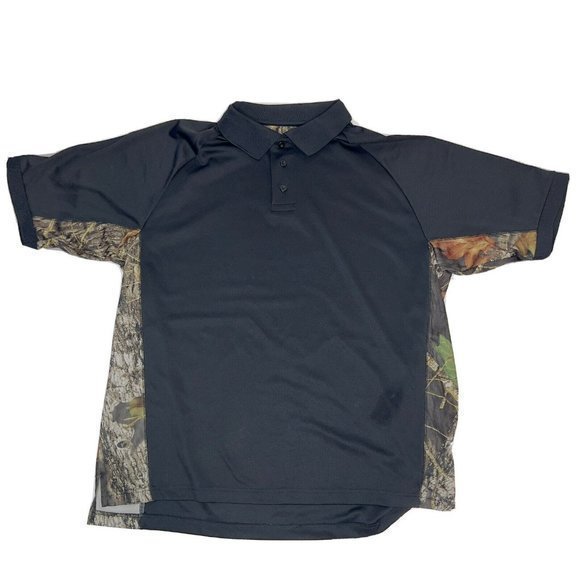 Red Head Men's Size XL Polo Shirt Short Sleeve Black/Brown Camo Hunting - Picture 3 of 7